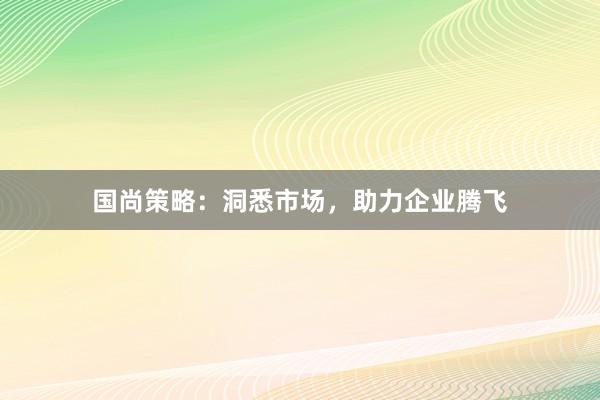 国尚策略：洞悉市场，助力企业腾飞
