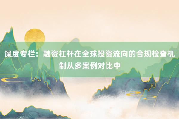 深度专栏：融资杠杆在全球投资流向的合规检查机制从多案例对比中