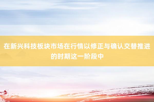 在新兴科技板块市场在行情以修正与确认交替推进的时期这一阶段中