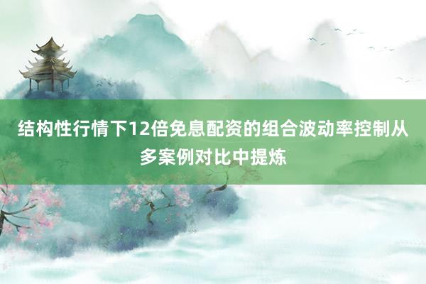 结构性行情下12倍免息配资的组合波动率控制从多案例对比中提炼