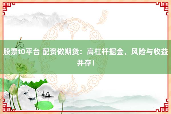 股票t0平台 配资做期货：高杠杆掘金，风险与收益并存！