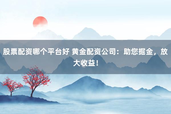股票配资哪个平台好 黄金配资公司：助您掘金，放大收益！