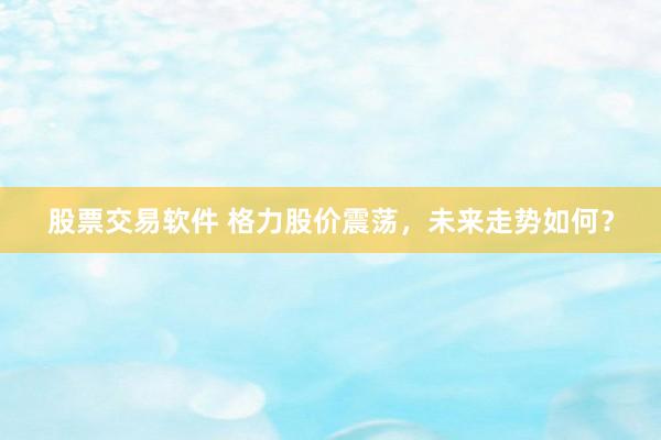 股票交易软件 格力股价震荡，未来走势如何？